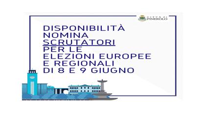 Disponibilità nomina scrutatori per le elezioni europee e regionali di 8 e 9 giugno