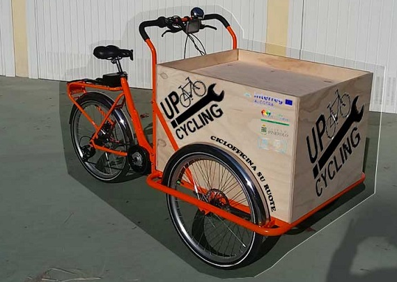 Immagine della bicicletta cargo del progetto UpCycling