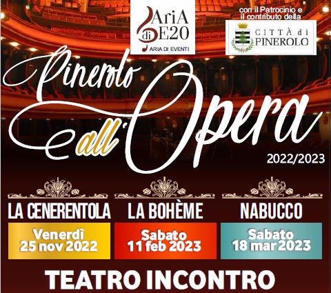Locandina dei programmi 2022- 2023 di Opera del Teatro Incontro