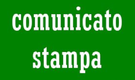 scritta "COMUNICATO STAMPA" in bianco su campo verde