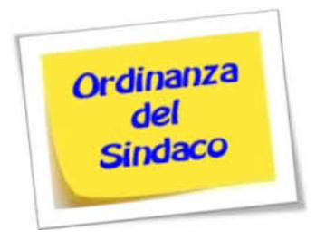 Post-it giallo con Scritta Ordinanza del Sindaco