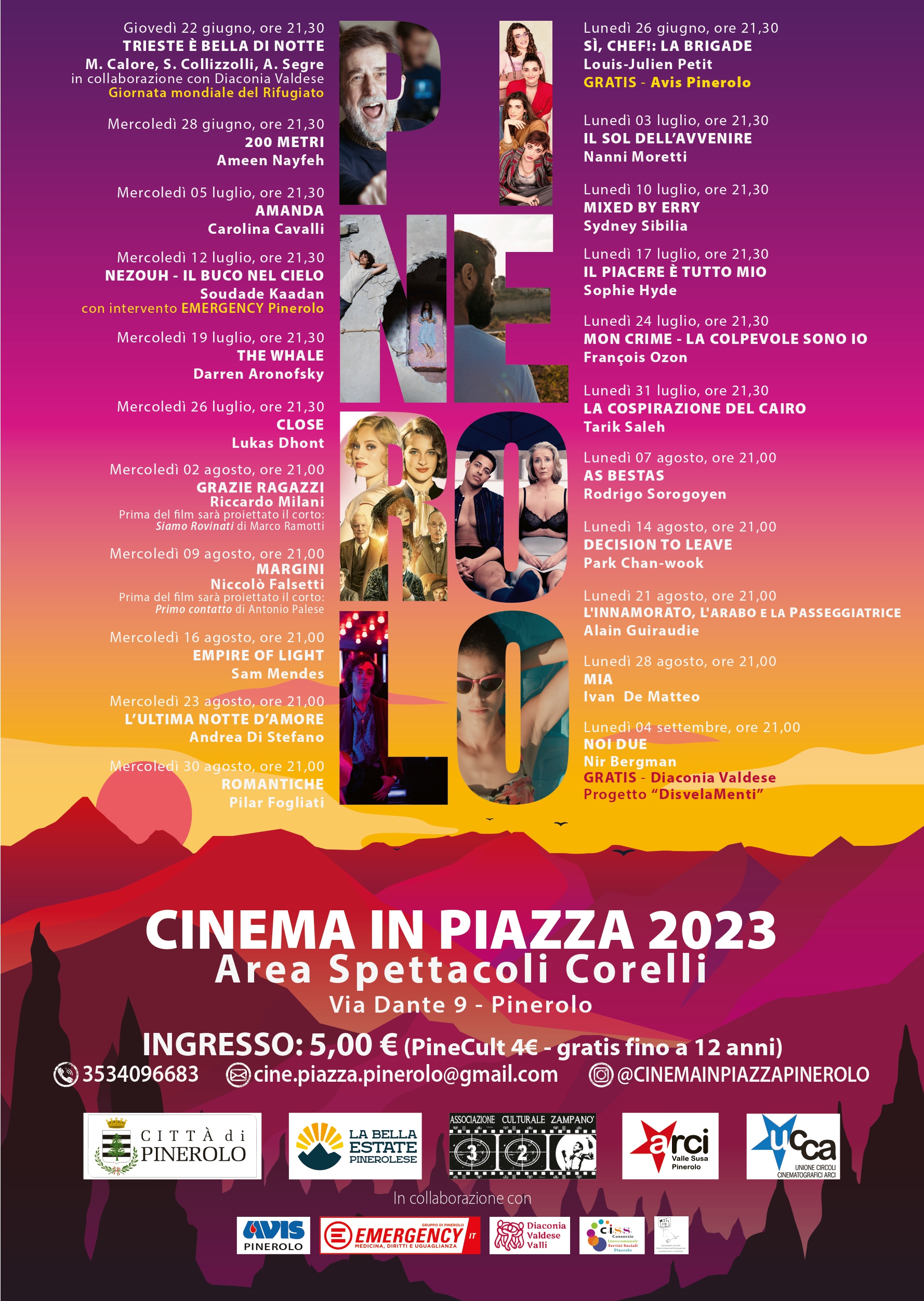 Locandina Cinema in piazza 2023